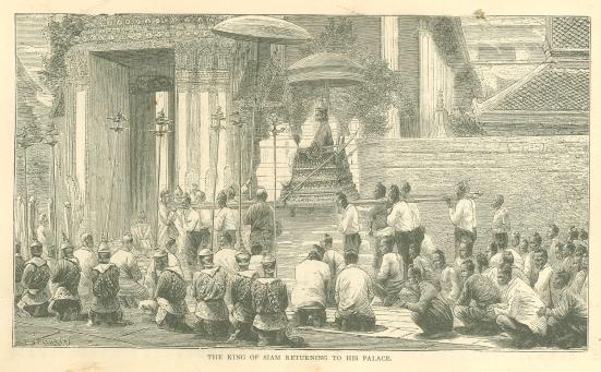 King of Siam returning to his palace