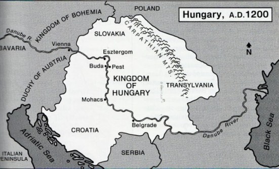 Bản đồ Hung Nguồn: Hugaria- Geography Department
