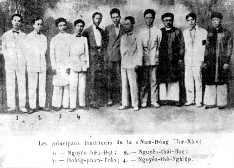 Nhóm Nam Đồng thư xã, tiền thân của Việt Nam Quốc dân đảng. Nguồn baotanglichsu.vn