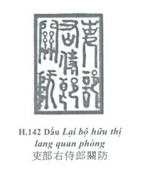  Dấu Quan phòng của Hữu Thị lang bộ Lại Doãn Uẩn