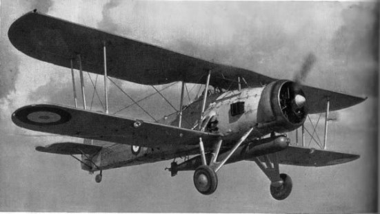 Ảnh một chiếc máy bay phóng ngư lội Fairey Swordfish của Lực lượng Hải quân Hoàng gia