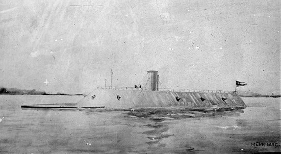 Một bức ảnh chụp chiếc Thiết giáp hạm CSS Virginia