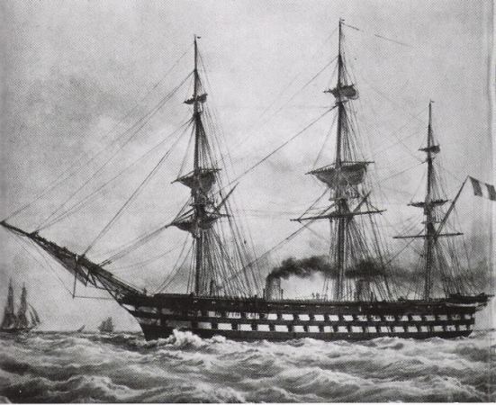Tranh vẽ chiếc Lê Napoléon của Hải quân Pháp