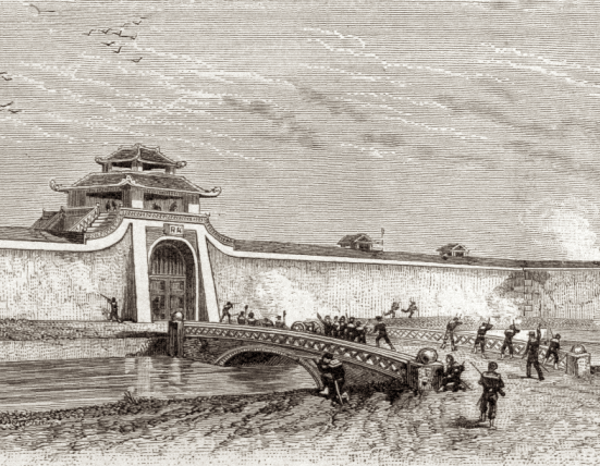 Quân Pháp đánh thành Hà Nội năm 1873 (ảnh wiki)