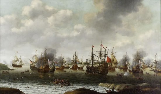 Tấn công vào Medway tháng Sáu 1667, tàu bị bắt giữ Royal Charles là chiếc ở bên phải của phía trung tâm