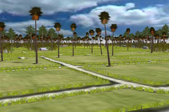 Vùng làng mạc của các nông dân ở chung quanh Angkor với hệ thống dẫn thủy chằng chịt khắp nơi.