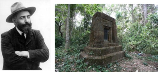 Jean Commaille, giám đốc đầu tiên của Conservation of Angkor, bị kẻ gian giết chết để cướp tiền lương của dân phu. Ông được chôn ở khu rừng gần đền Bayon. (Courtesy of Asia Explorers and Angkor.wat.online.fr)