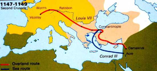 second_crusade_route_map