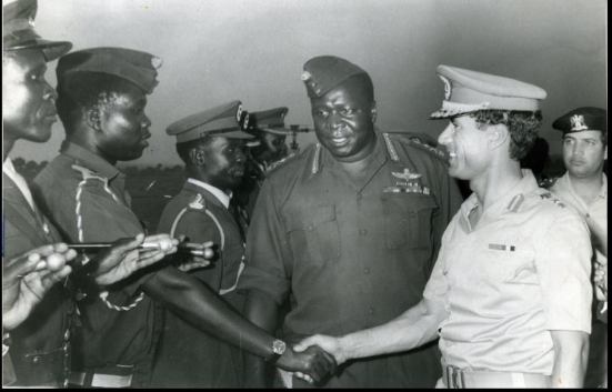 Muammar Gaddafi and Idi Amin Dada