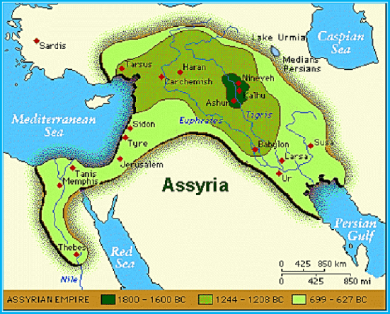 The-Assyrian-Empire-during-various-phases-of-its-history